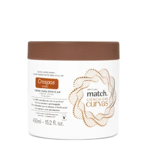 Creme para Pentear Cabelos Crespos Match Ciência das Curvas, 450ml